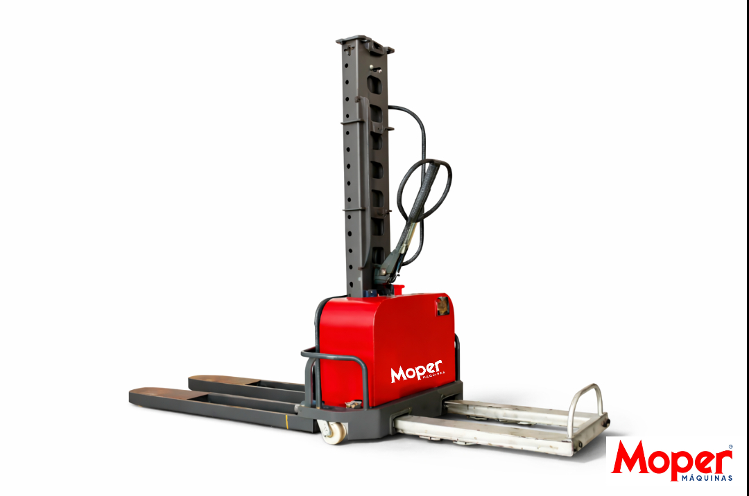 Paleteira Moper Elevatória Semi-Elétrica 1T 1,3m